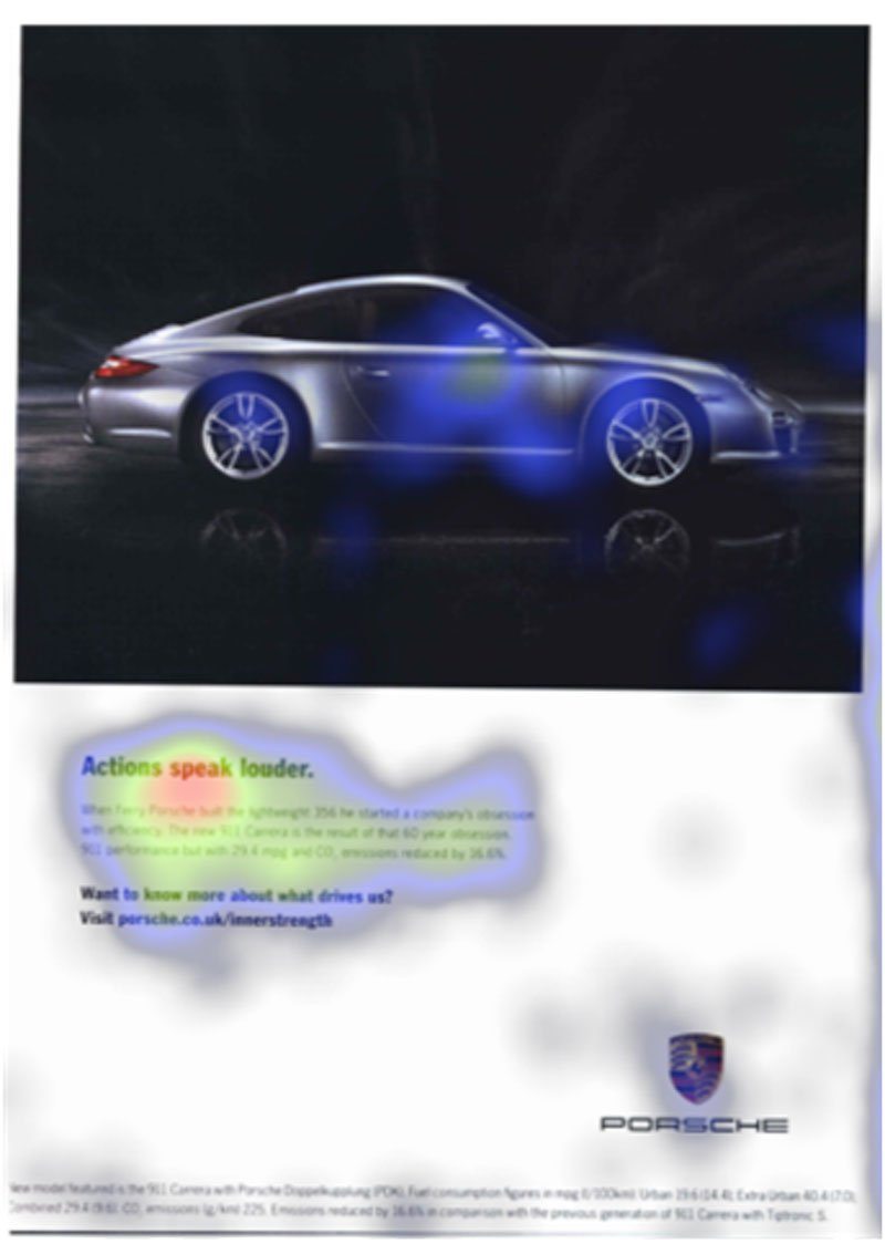 Eye tracking pubblicità stampata Porsche